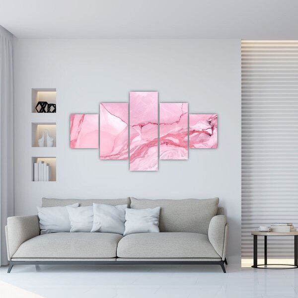 Obraz - Różowy marmur (125x70 cm)