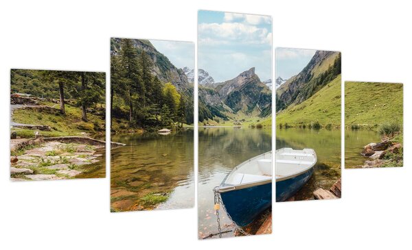 Obraz - Seealpsee, jezioro w Szwajcarii (125x70 cm)