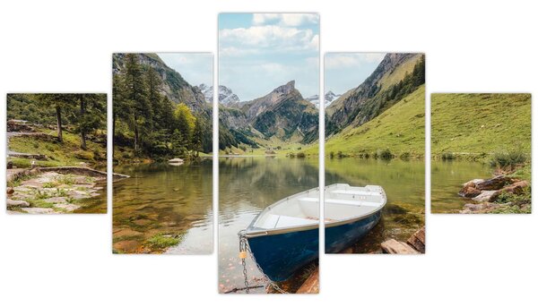 Obraz - Seealpsee, jezioro w Szwajcarii (125x70 cm)