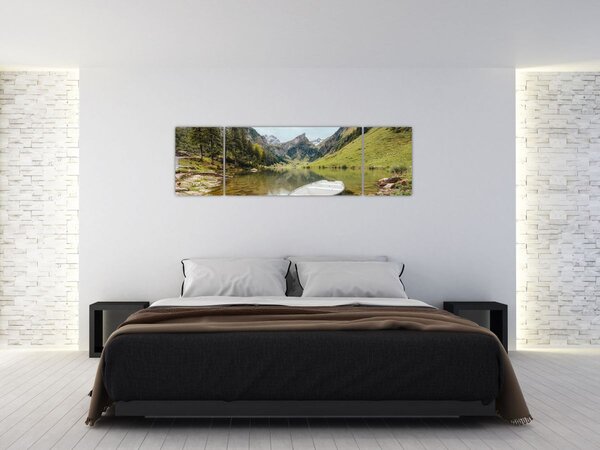 Obraz - Seealpsee, jezioro w Szwajcarii (170x50 cm)