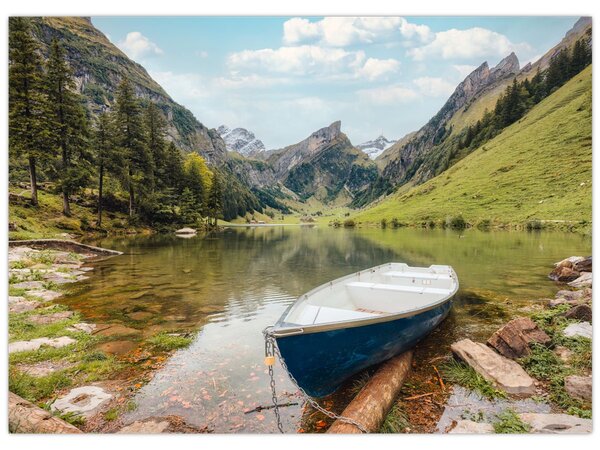 Obraz - Seealpsee, jezioro w Szwajcarii (70x50 cm)