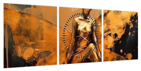 Obraz - Abstrakcja wróżki (z zegarem) (90x30 cm)