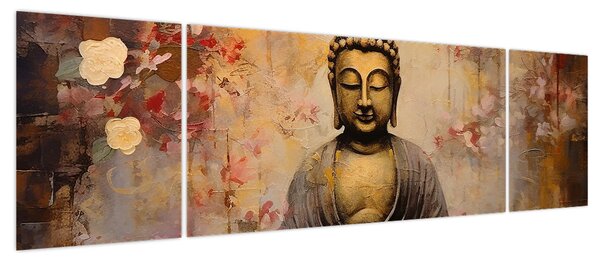 Obraz - Budda, malarstwo (170x50 cm)