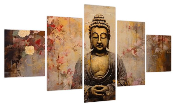 Obraz - Budda, malarstwo (125x70 cm)