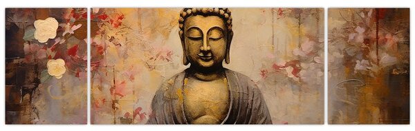 Obraz - Budda, malarstwo (170x50 cm)