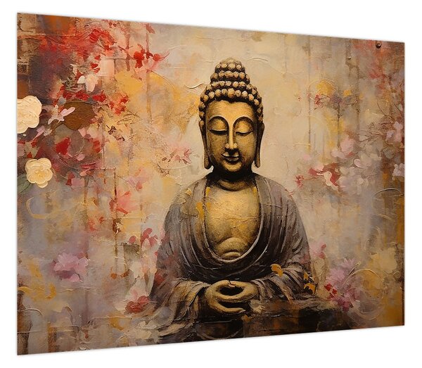 Obraz - Budda, malarstwo (70x50 cm)