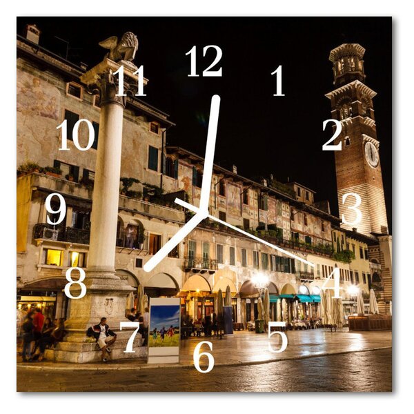 Zegar ścienny kwadrat Noc miasta