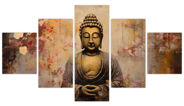 Obraz - Budda, malarstwo (125x70 cm)