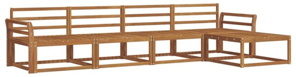 Zestaw sof na zewnątrz 5 szt. naturalny lite drewno akacji