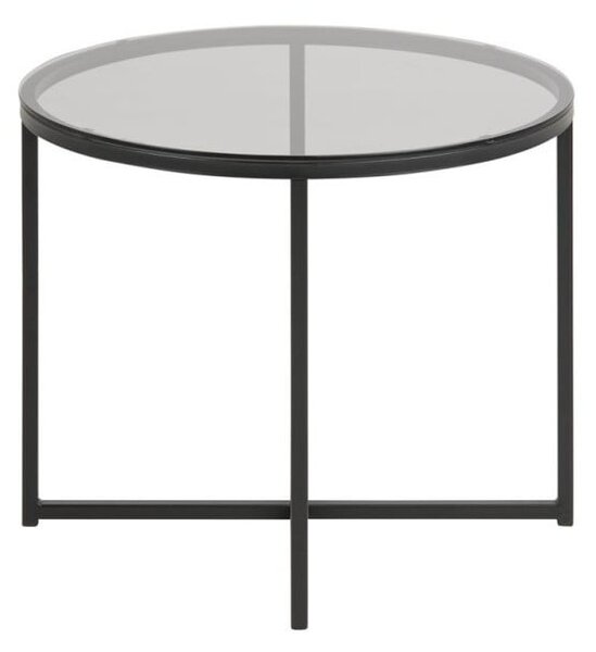 Stolik ze szklanym blatem Actona Cross, ⌀ 55 cm