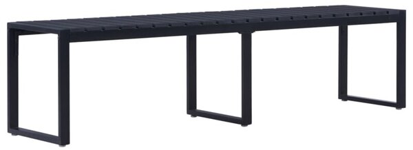 Ławka ogrodowa, 180 cm, płyta ps, czarna