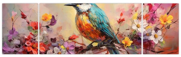 Obraz - Malowanie ptaka (170x50 cm)