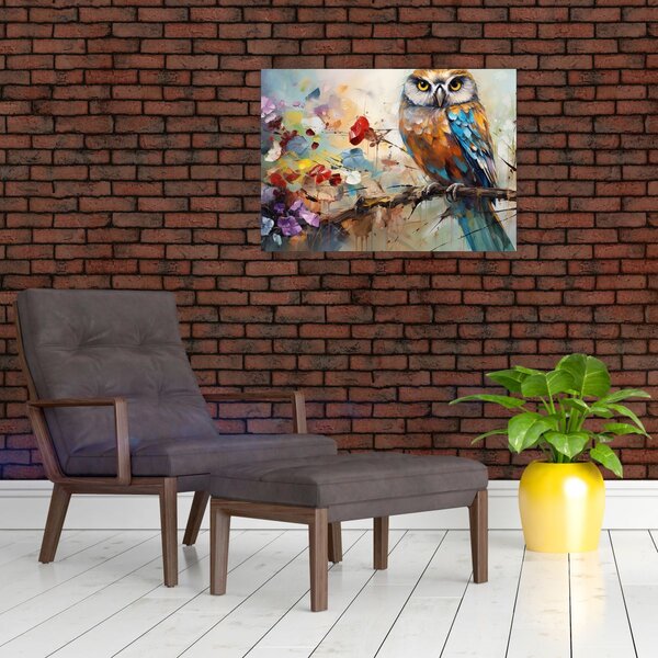 Obraz - Malowana sowa (70x50 cm)