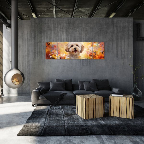 Obraz - Szczęśliwy pies (170x50 cm)