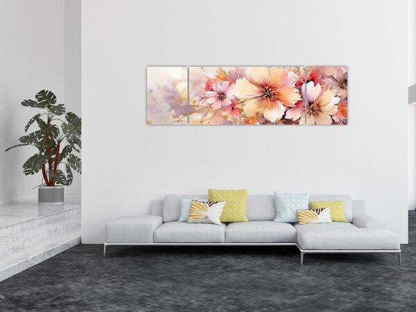 Obraz - Kwiaty (170x50 cm)