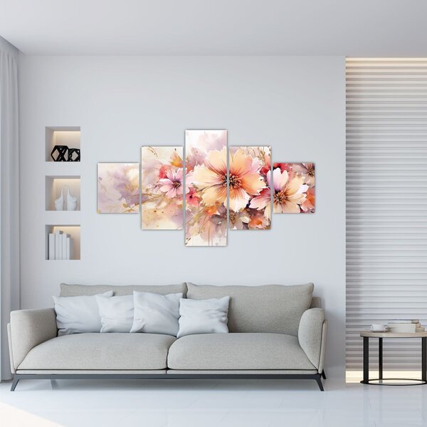 Obraz - Kwiaty (125x70 cm)