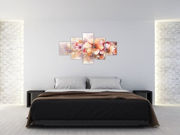 Obraz - Kwiaty (125x70 cm)