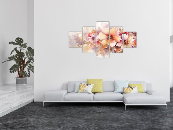 Obraz - Kwiaty (125x70 cm)