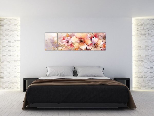 Obraz - Kwiaty (170x50 cm)