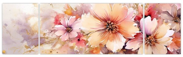 Obraz - Kwiaty (170x50 cm)