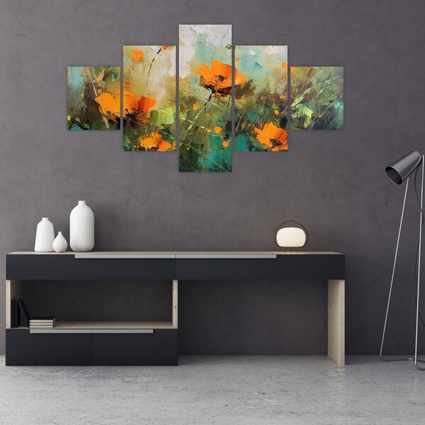 Obraz - Kwiaty (125x70 cm)