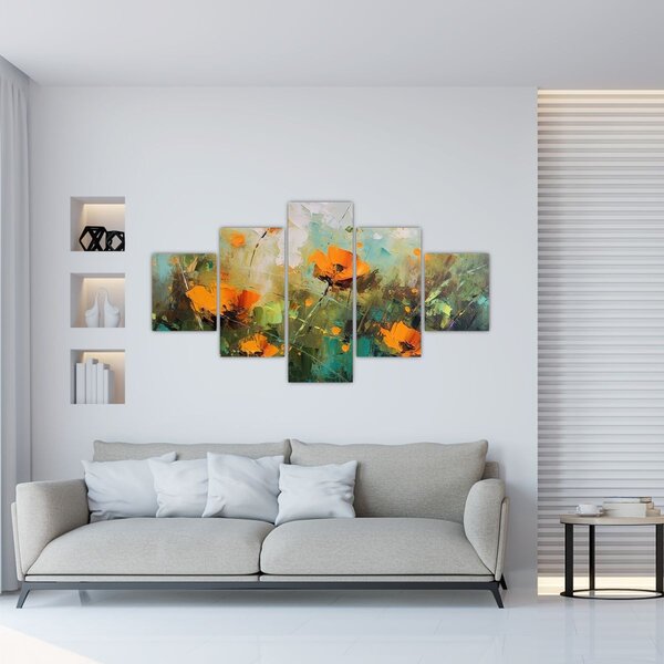 Obraz - Kwiaty (125x70 cm)