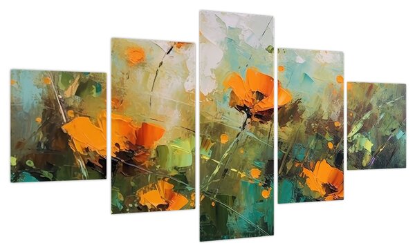 Obraz - Kwiaty (125x70 cm)