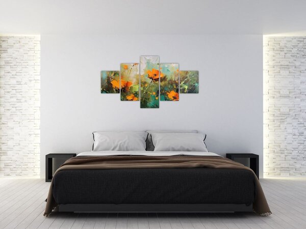 Obraz - Kwiaty (125x70 cm)
