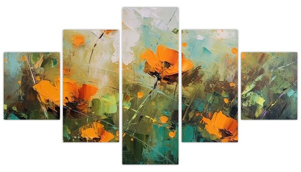 Obraz - Kwiaty (125x70 cm)