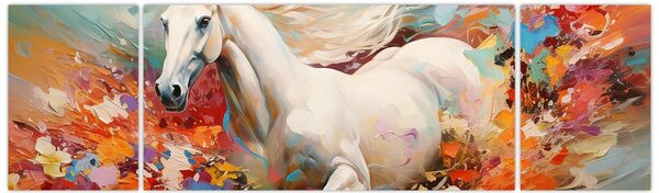 Obraz - Malowanie konia (170x50 cm)