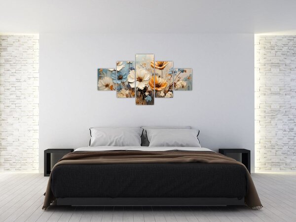 Obraz - Bukiety, malarstwo (125x70 cm)