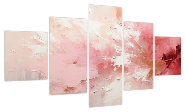 Obraz - Różowa abstrakcja (125x70 cm)