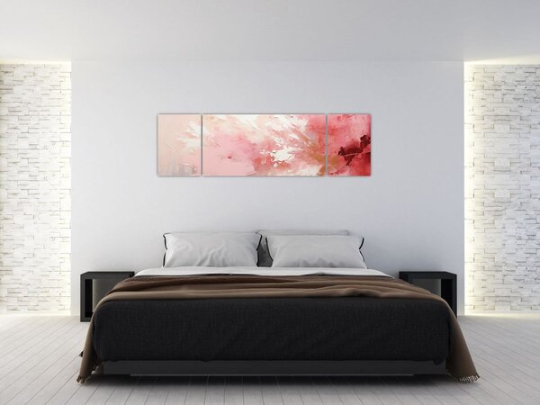 Obraz - Różowa abstrakcja (170x50 cm)