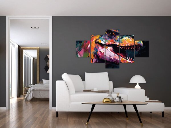 Obraz - Dinozaur, malarstwo (125x70 cm)