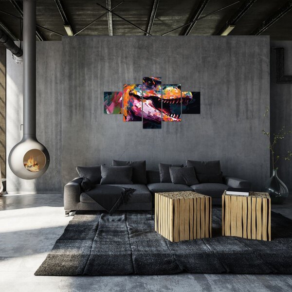 Obraz - Dinozaur, malarstwo (125x70 cm)