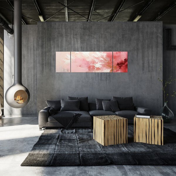 Obraz - Różowa abstrakcja (170x50 cm)