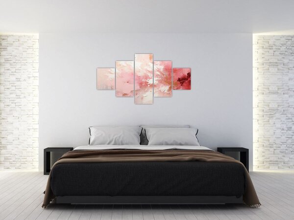 Obraz - Różowa abstrakcja (125x70 cm)