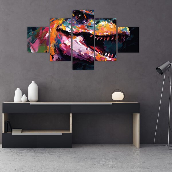 Obraz - Dinozaur, malarstwo (125x70 cm)