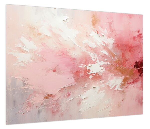 Obraz - Różowa abstrakcja (70x50 cm)