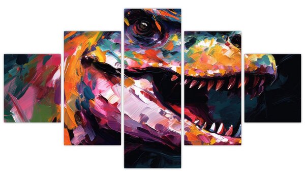 Obraz - Dinozaur, malarstwo (125x70 cm)