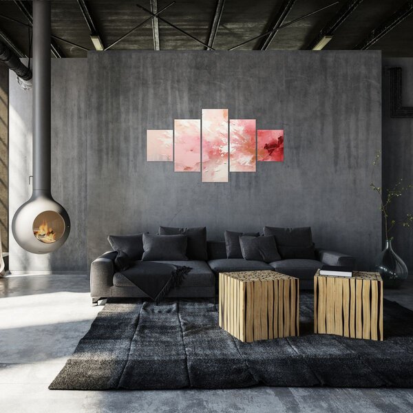 Obraz - Różowa abstrakcja (125x70 cm)