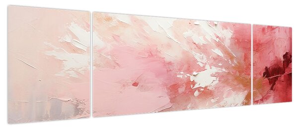 Obraz - Różowa abstrakcja (170x50 cm)