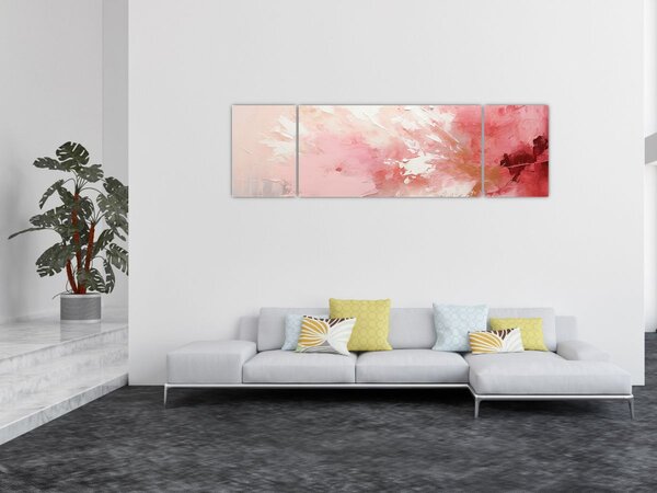 Obraz - Różowa abstrakcja (170x50 cm)
