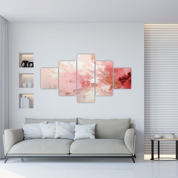 Obraz - Różowa abstrakcja (125x70 cm)