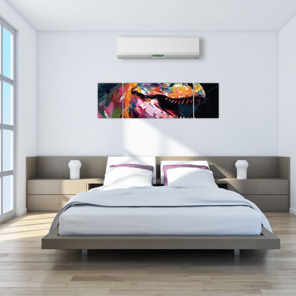 Obraz - Dinozaur, malarstwo (170x50 cm)