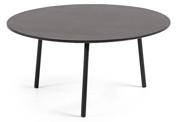 Czarny stolik Kave Home Ulrich, ⌀ 70 cm