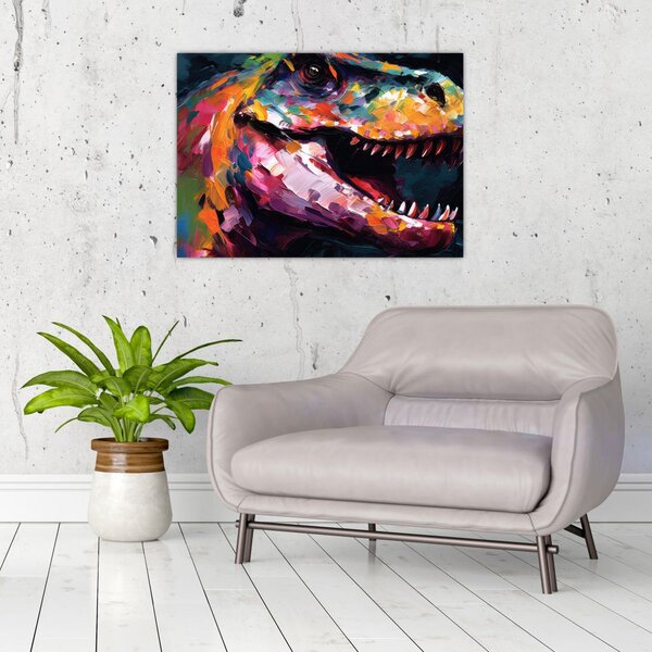 Obraz - Dinozaur, malarstwo (70x50 cm)