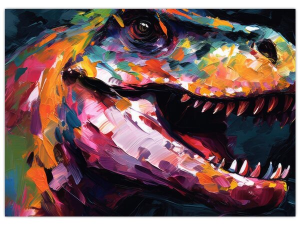 Obraz - Dinozaur, malarstwo (70x50 cm)