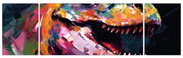 Obraz - Dinozaur, malarstwo (170x50 cm)