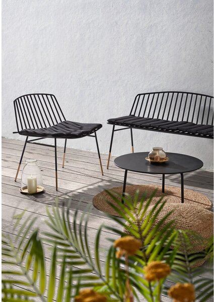 Czarny stolik Kave Home Ulrich, ⌀ 70 cm